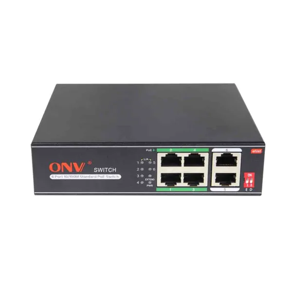 Switch POE 4 cổng ONV - 2 port uplink 100M - Nhà Thông Minh An Ninh Toàn Cầu - Công Ty TNHH Giải Pháp Truyền Thông Và An Ninh Toàn Cầu